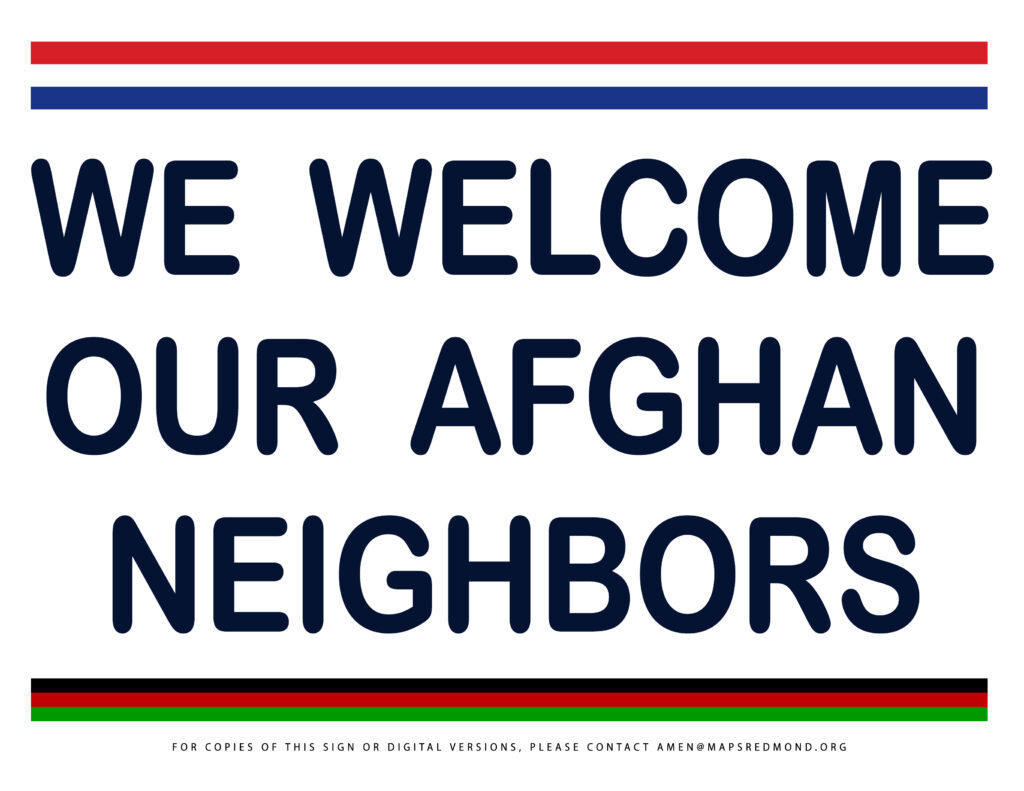Afghan Welcome Sign 8x11